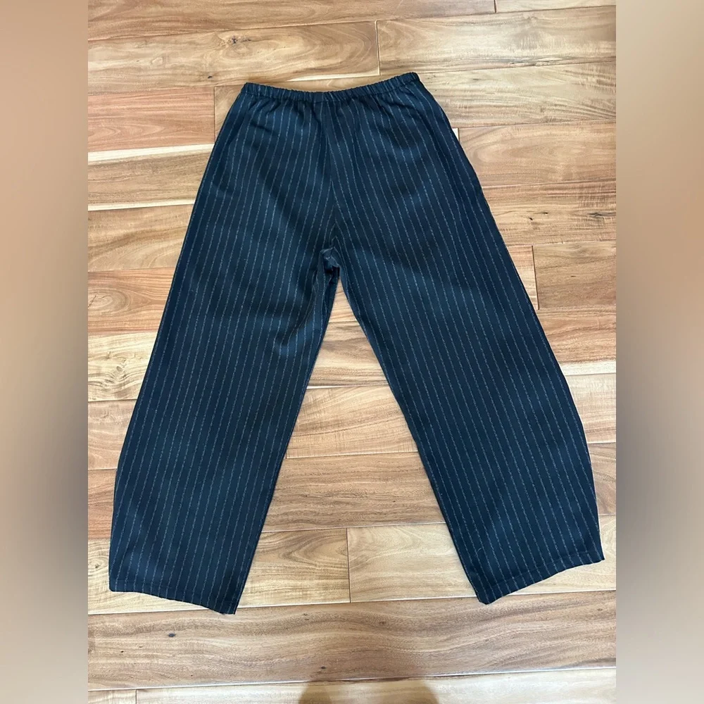 Lisa Bayne Black Striped Lantern Pant.  Size Small_3
